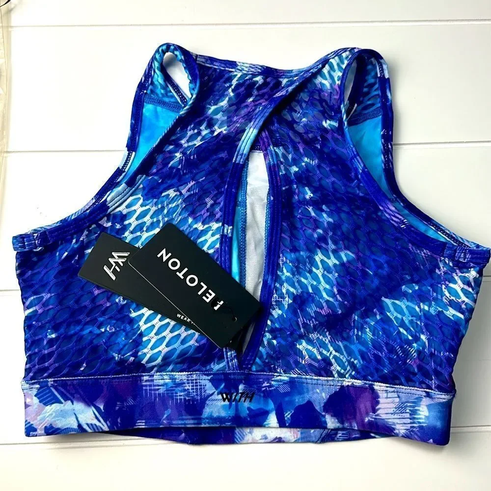 NWT Peloton Blue Moves High Neck Bra